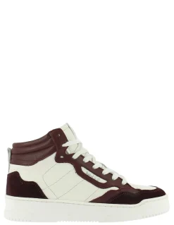 Best semerdjian baskets montantes femme vale 8407 cuir blanc/bordeaux
