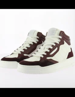 Best semerdjian baskets montantes femme vale 8407 cuir blanc/bordeaux