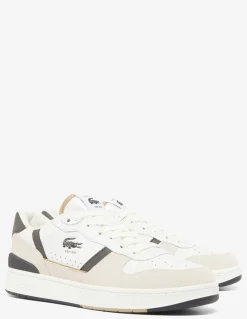 Sale lacoste Baskets t-clip set 224 4 sma homme blanc et beige