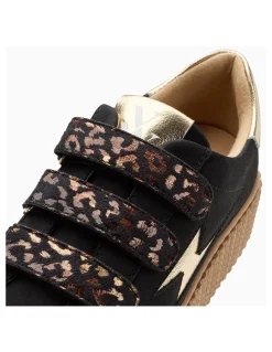 Sale vanessa wu Baskets Tendance Aby Noir Détails Léopard