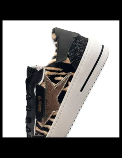 Outlet semerdjian Baskets Tendance Femme Ale Léopard/ Noir /Doré