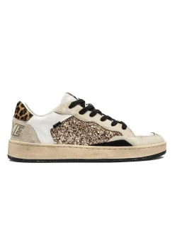 Online crime london Baskets Tendance Femme Chelsea dorée/blanc/léopard