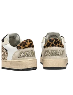 Online crime london Baskets Tendance Femme Chelsea dorée/blanc/léopard