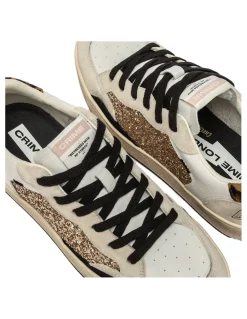 Online crime london Baskets Tendance Femme Chelsea dorée/blanc/léopard
