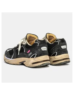 Outlet crime london Baskets Tendance Femme Fugitive Cuir Noir