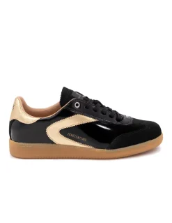 Best 0-105 Baskets Tendance Femme Nova Cuir Vernis Noir