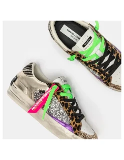crime london Baskets Tendance Femme sk8 deluxe multicolor