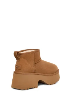 Sale ugg Boots Compensées Classic Ultra Mini New Heights Chesnut