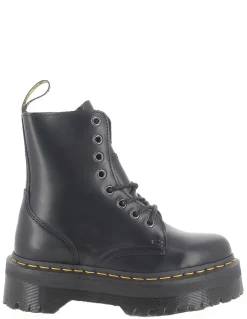 Clearance dr martens boots compensées femme jadon cuir polished smooth noir