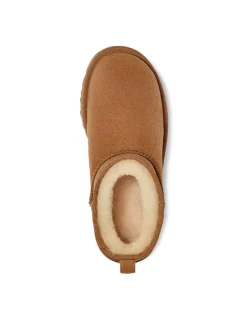 Outlet ugg boots femme classic ultra mini daim chestnut