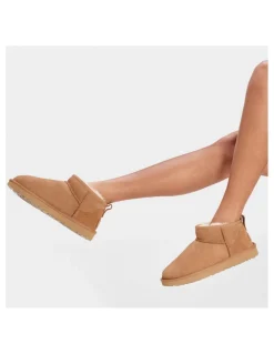 Outlet ugg boots femme classic ultra mini daim chestnut