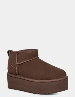 Outlet ugg Boots Femme classic ultra mini platform burnt cedar