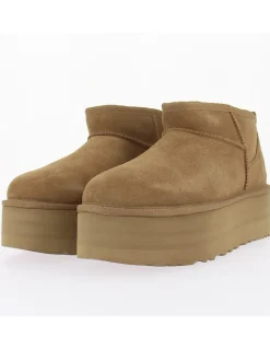 Best ugg boots femme classic ultra mini platform daim chestnut