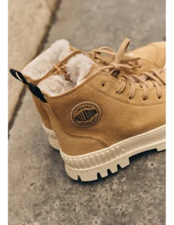 Hot palladium Boots Femme Pallashock Zip Warm Camel