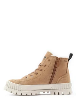 Hot palladium Boots Femme Pallashock Zip Warm Camel