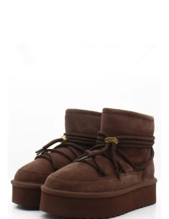 New colors of california Boots Femme platform mountain look brown