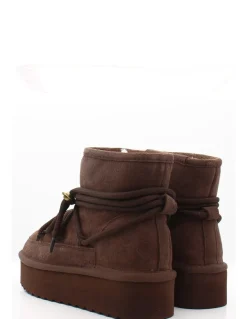 New colors of california Boots Femme platform mountain look brown