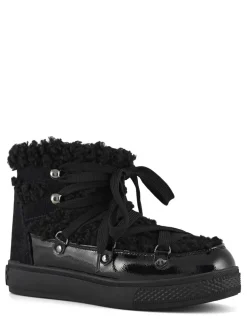 colors of california Boots Femme snowboot fur and velvet black