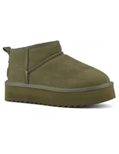 Sale colors of california Boots Fourrées Compensées Platfrom Winter Boot In Suede Military