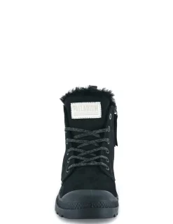 Hot palladium Boots fourrées femme pampa hi zip nubuck noir