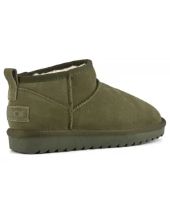 Best colors of california Boots Fourrées short winter boot in suede kaki