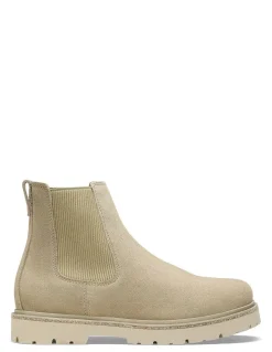 Sale birkenstock Boots Highwood Slip On Women Suede Leather Beige
