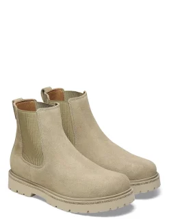 Sale birkenstock Boots Highwood Slip On Women Suede Leather Beige