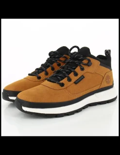 New timberland boots homme field trekker low wht nubuck marron
