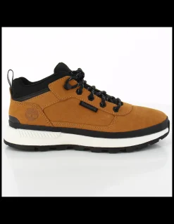 New timberland boots homme field trekker low wht nubuck marron