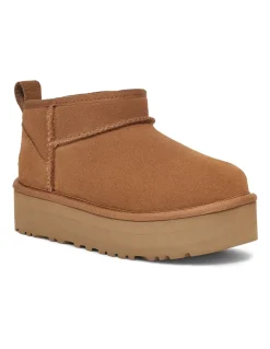 Online ugg Boots kids/Femme classic ultra mini platform Chestnut
