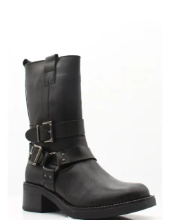New goodstep Bottes Femme coralina Cuir Noir