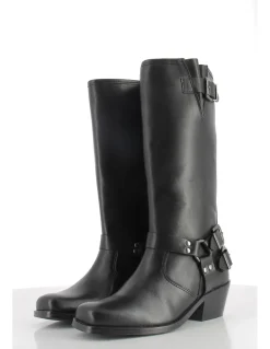 Clearance hylton Bottes Femme Cuir Noir Cole