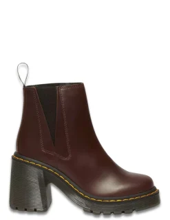 Outlet dr martens Bottines à talons spence dark brown classic pull up