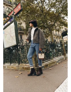 Outlet dr martens Bottines à talons spence dark brown classic pull up