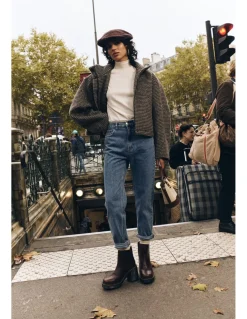 Outlet dr martens Bottines à talons spence dark brown classic pull up