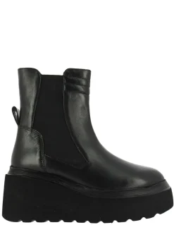 Clearance kharisma bottines chelsea compensées femme cuir noir