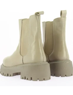 Discount kharisma bottines chelsea femme cuir beige