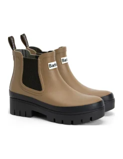 New barbour Bottines de Pluie Femme Halton Military brown black
