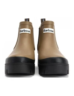 New barbour Bottines de Pluie Femme Halton Military brown black