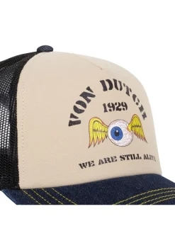 Online von dutch Casquette Trucker Bamboo Print Beige/noir/bleu