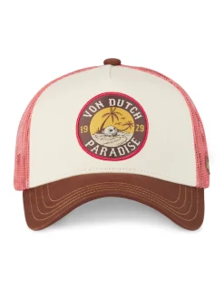 Clearance von dutch Casquette Trucker Beige/Marron/Snapback Patch Brodé SURF