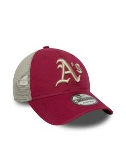 Clearance new era Casquettee Washed 9twenty trucker Dark Red