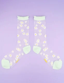 Clearance coucou suzette Chaussettes Femme transparentes paquerette