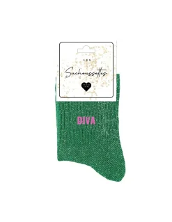 Hot sachoussette Chaussettes Vert Pétant Paillettes