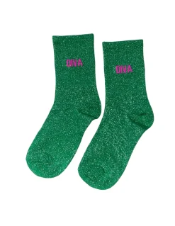 Hot sachoussette Chaussettes Vert Pétant Paillettes