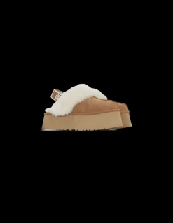 Best ugg Chaussons compensé femme funkette daim chestnut
