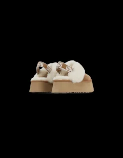 Best ugg Chaussons compensé femme funkette daim chestnut