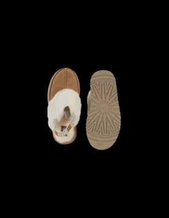 Best ugg Chaussons compensé femme funkette daim chestnut