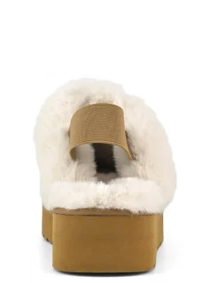 Sale colors of california Chaussons Plateforme Femme Daim Beige