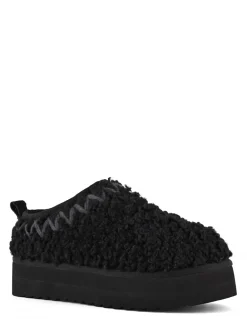Outlet colors of california Chaussons Plateforme Fourrure Noirs